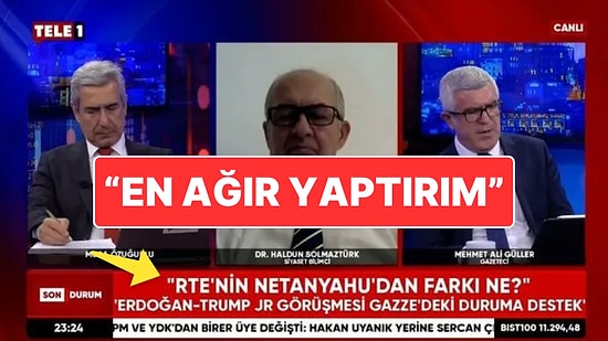 Tele 1'deki "RTE’nin Netanyahu’dan Farkı Ne?" KJ’sine Tepki: "Hesabı En Ağır Şekilde Sorulacak"