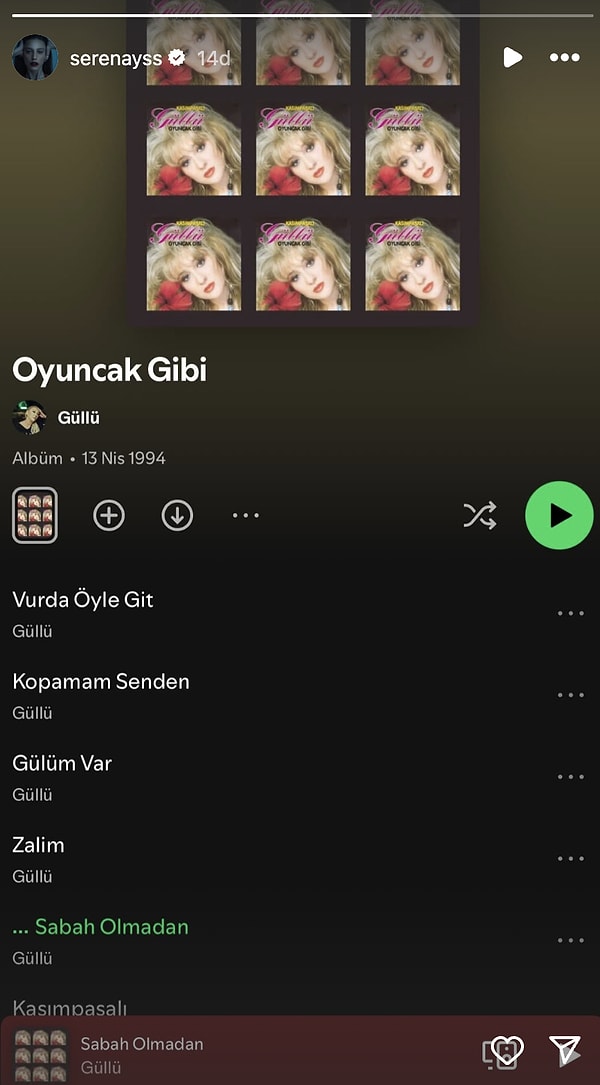 Vefatın ardından gözler Serenay Sarıkaya’ya çevrilirken, ünlü oyuncudan da bir paylaşım geldi.