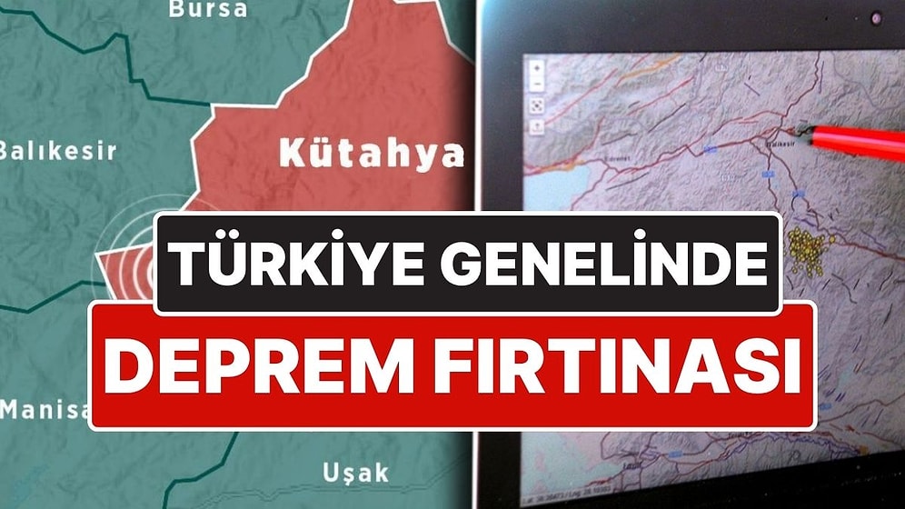 Deprem Fırtınası Sürüyor: Kütahya'daki 5.4'lük Deprem Sonrası 234 Deprem Meydana Geldi