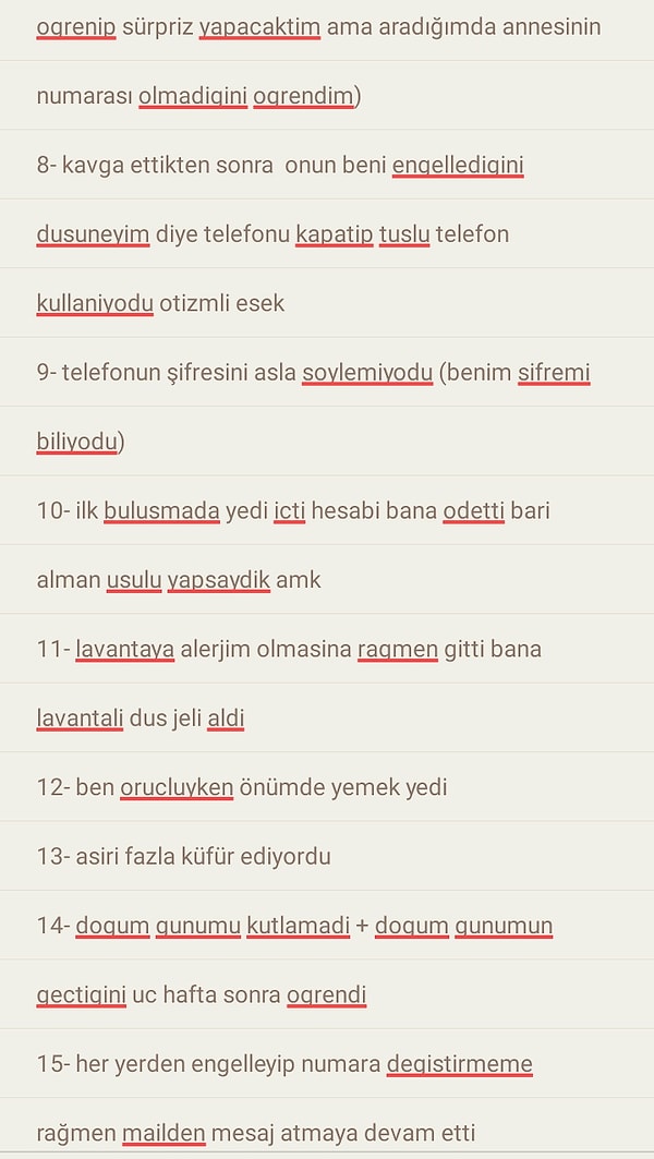 1.5 sene süren ilişkide yaşadıklarını ve eski sevgilisinin yaşattıklarını paylaştı.