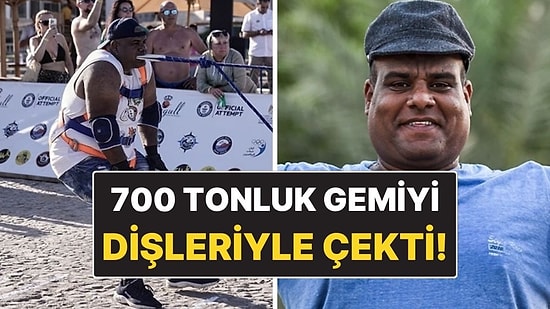 Mısırlı Güreşçi Ashraf Mahrous Dişleriyle 700 Tonluk Gemiyi Çekti!