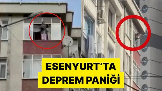 İstanbul'da Bir Kadın Deprem Paniği Nedeniyle Cama Çıkarak Çığlık Attı