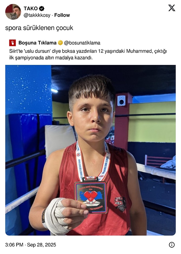 Hırsı geçmemiş.