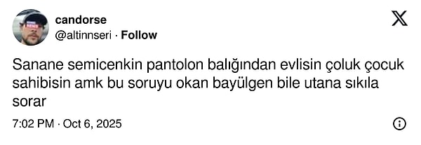 X kullanıcıları ise bu konuyu programda açan Berfu Yenenler'e tepki gösterdi: