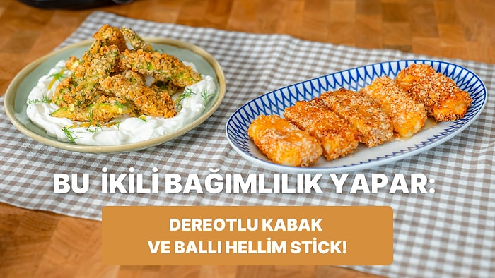 Airfryer'da Dereotlu Kabak ve Ballı Hellim Stick Nasıl Yapılır?