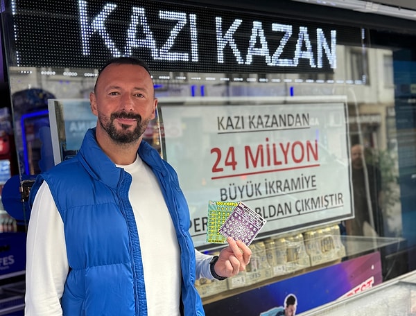 He shouted out of excitement when he saw that he had won 24 million TL.