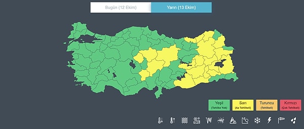 13 Ekim Pazartesi (Yarın) Hava Durumu Nasıl? Meteoroloji'den 21 İle Sarı Kodlu Uyarı!