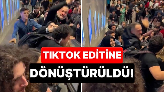Kadıköy Metrosundaki Yürüyen Merdivenlerde Çıkan Kavgaya Yapılan TikTok Editi Gündem Oldu