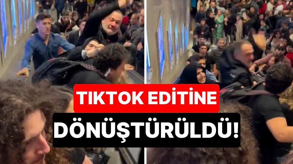 Kadıköy Metrosundaki Yürüyen Merdivenlerde Çıkan Kavgaya Yapılan TikTok Editi Gündem Oldu