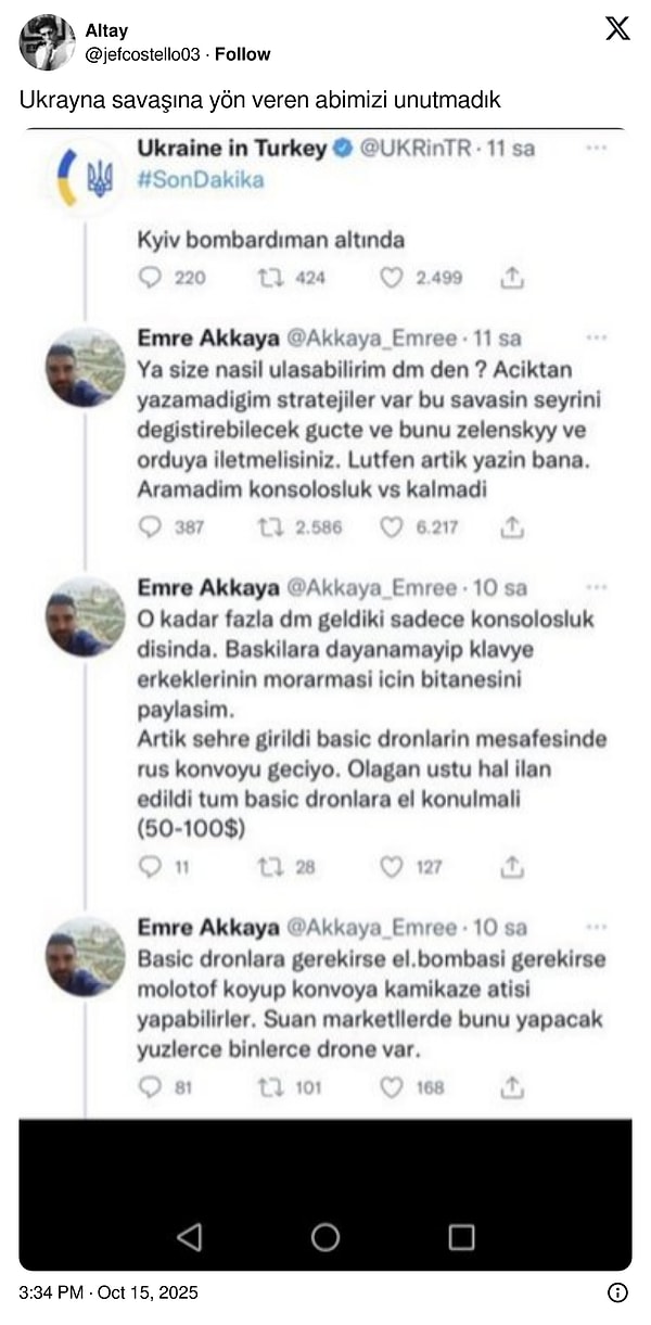 Ukrayna'ya taktik veren Türk de epey konuşulmuştu.
