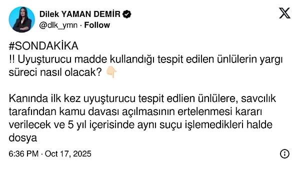 Uyuşturucu kullandığı tespit edilen ünlüler ceza alacak mı?