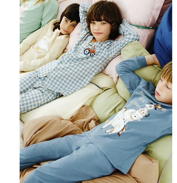 Penti Erkek Çocuk Farm Friends Inek Desenli Uzun Kollu 2'li Pijama Takımı