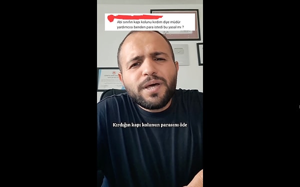 "Müdür yardımcısı sana iyilik yapmış"
