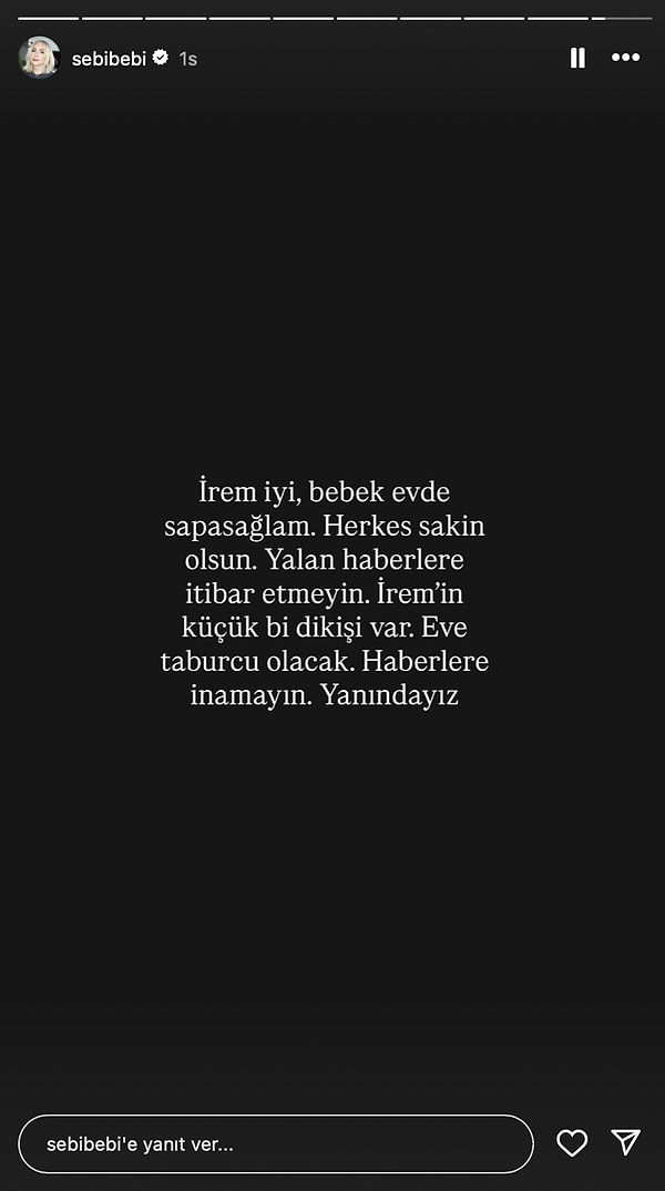 İrem Helvacıoğlu ve 7 günlük bebeğinin sağlık durumu hakkındaki ilk açıklama yakın dostu Sebile Ölmez'den geldi.