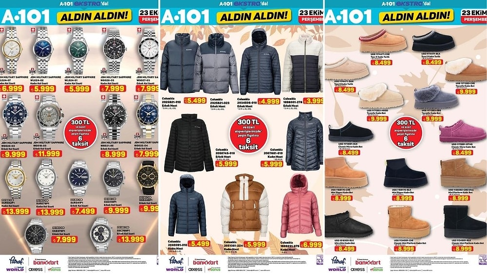 A101'e Columbia Mont Çeşitleri Geliyor! 23 Ekim 2025 İnternete Özel Aldın Aldın Kataloğu