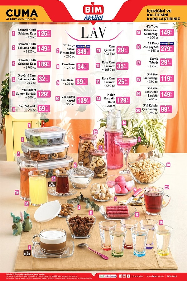 LAV Bölmeli Kilitli Saklama Kabı 125 TL