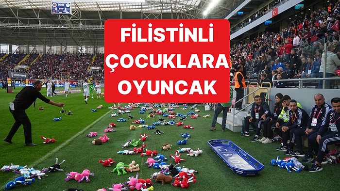 Gençlerbirliği - Konyaspor Maçında Filistinli Çocuklar İçin Sahaya Oyuncak Atıldı