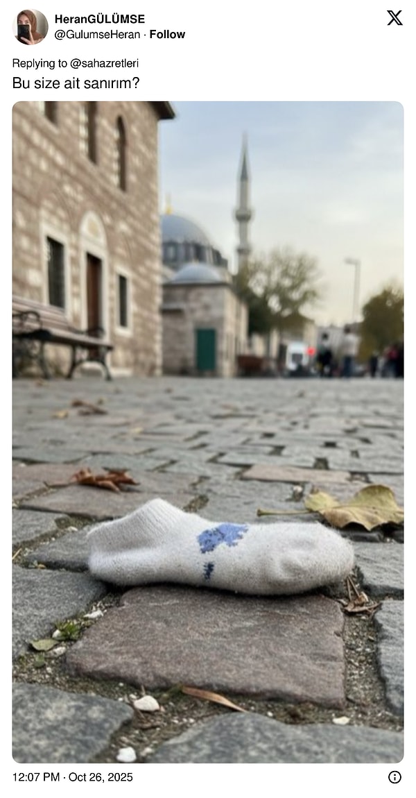 Ve sonunda çorabın teki bulundu!