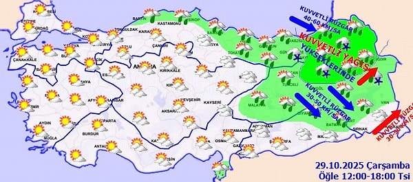 29 Ekim Çarşamba hava durumu nasıl?