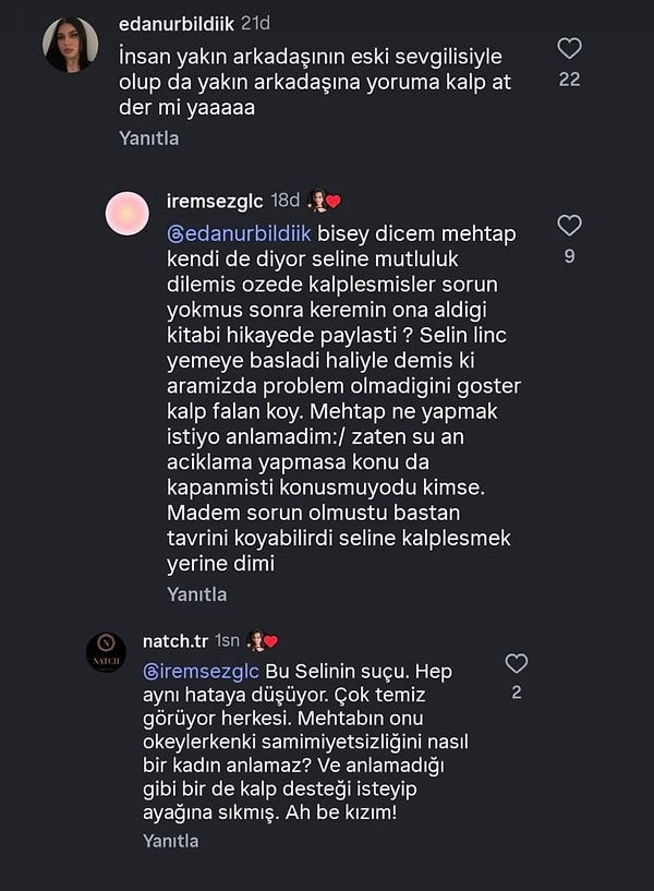 Bu açıklamaların ardından Selin Yağcıoğlu ve Mehtap Algül sosyal medya hesaplarından birbirlerini takipten çıktı.