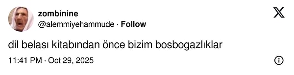 Bazıları bunu dil belasına yordu.