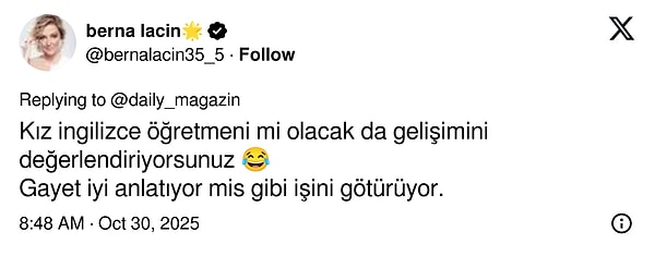 Berna Laçin de eleştirilere şöyle tepki gösterdi: