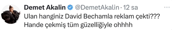 Ünlü şarkıcı Demet Akalın, güzel oyuncuya şu sözlerle destek verdi: