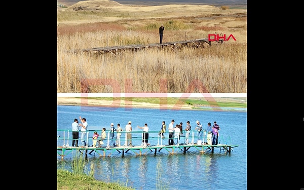 Su yerine sazlıklar...