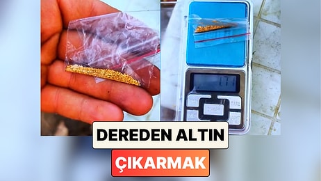 Bir Adam Birkaç Saat Çalışarak Dereden Çıkardığı Altını Gösterdi: “Bugünlük Bu Kadar Allah Bereket Versin”