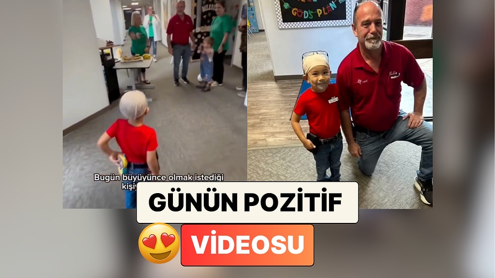 Bir Çocuk "Büyüyünce Ne Olmak İstiyorsun?" Gününe Okulun Teknik Görevlisinin Kılığında Geldi