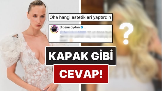 Son Halini Paylaşan Didem Soydan'dan Bir Kullanıcıdan Gelen Estetik Sorusuna Kapak Gibi Cevap!