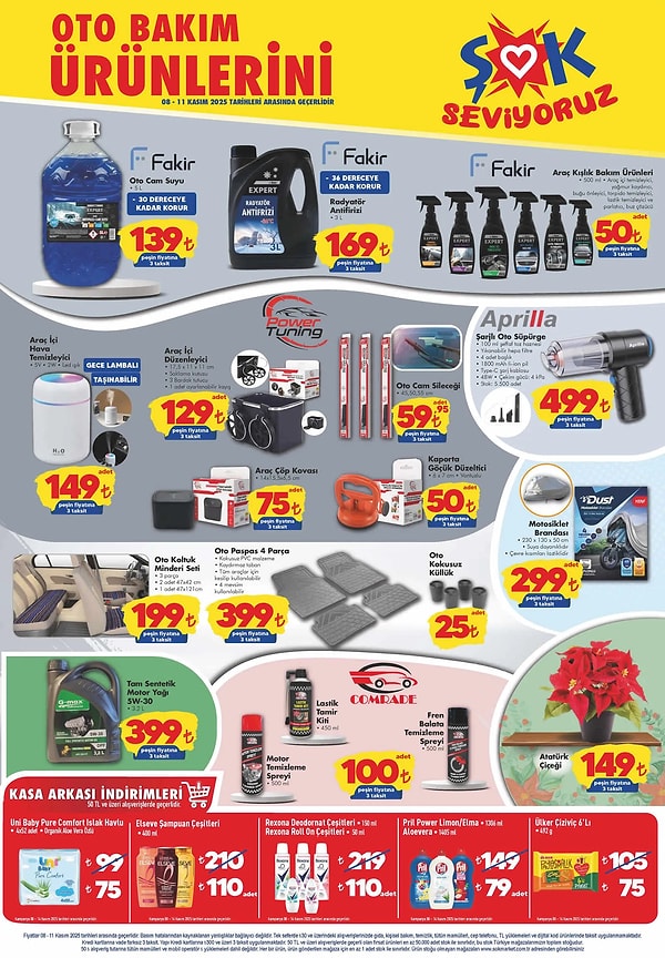 5 litre Fakir Oto Cam Suyu 139 TL