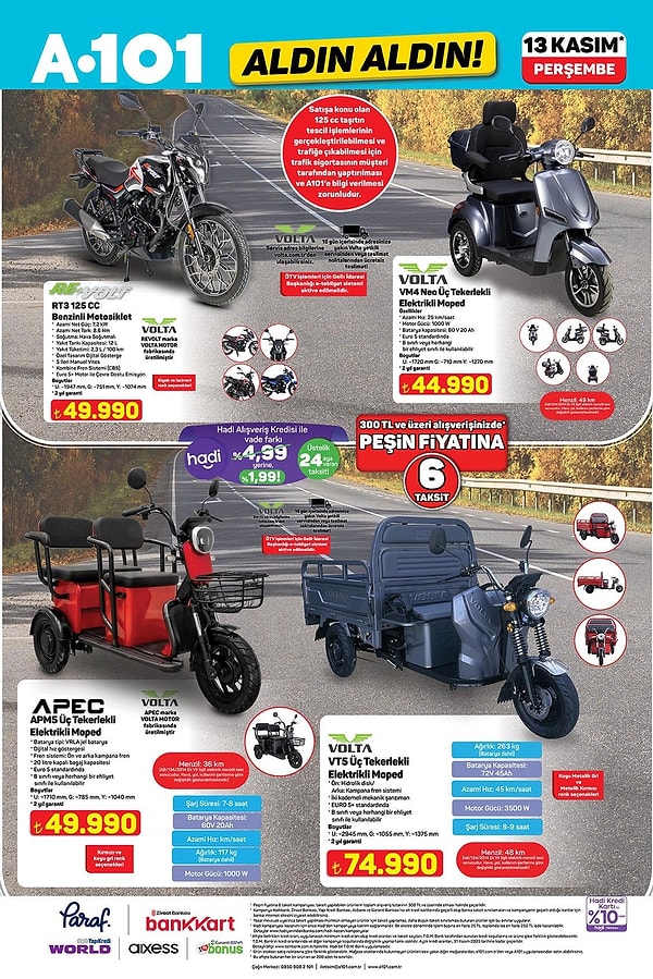 ReVolt 125 CC Benzinli Motosiklet 49.990 TL