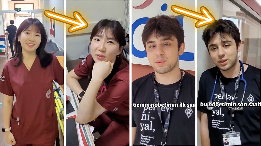 Uzun Saatler Nöbet Tutmak Zorunda Kalan Doktorlar Nöbetlerinin İlk ve Son Saatlerini Paylaştı