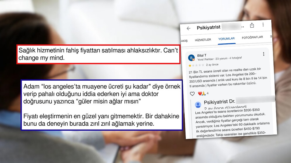 Tam Tamına 21 Bin TL! Seans Başına Neredeyse Bir Asgari Ücret İsteyen Psikiyatr Tartışma Yarattı
