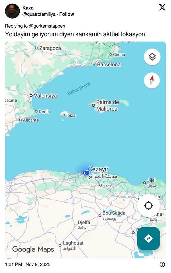 Herkes bir yerlerde.