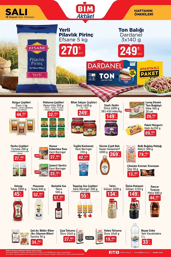 Efsane Yerli Pilavlık Pirinç 5 Kg 270 TL