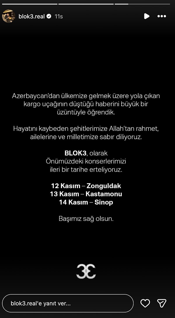 Ünlü rapçi, sosyal medya hesaplarından paylaştığı mesajına şu ifadeleri kullandı: