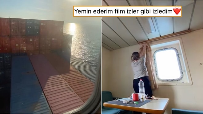 Kaptan Eşiyle Birlikte 100 Gün Gemide Kalacak Olan Kadın Kamarasını Paylaştı