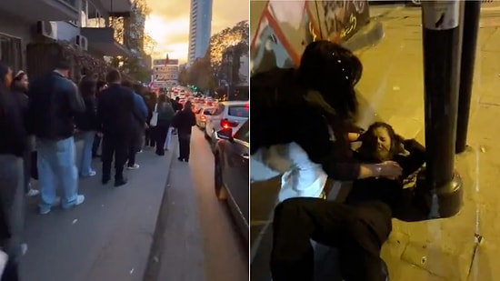 Kızılay Tabelasının Önündeki Yoğunluk Bitmiyor: Bir Genç Fotoğraf Çekilirken Düşüp Kafasını Çarptı