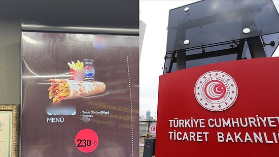 Ticaret Bakanlığı'ndan Dönerciye Tavuk Dürüm Menüsü Cezası