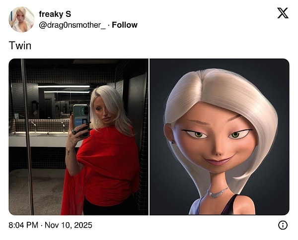 Çizgi ünlü benzerleri de...