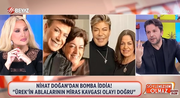 Nihat Doğan, the host of the show "Söylemezsem Olmaz," divulged shocking details regarding the allegations of a "inheritance dispute."