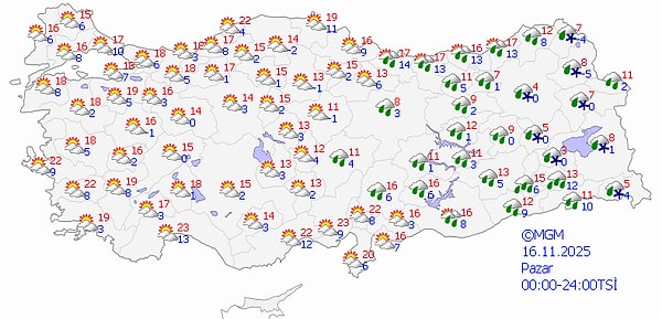 Türkiye’ye kar geliyor! Meteoroloji Genel Müdürlüğü 5 günlük hava durumu raporunu paylaştı.