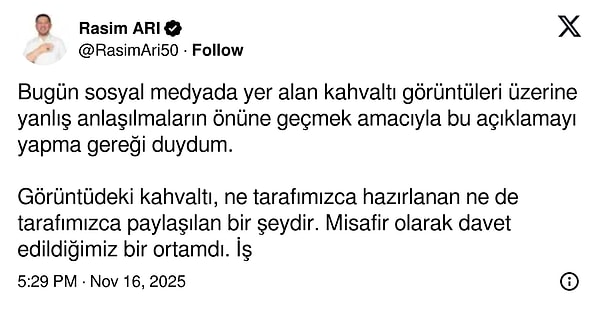 Tepkiler artıncan Rasim Arı açıklama yaptı: