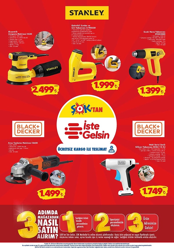Stanley Eksantrik Zımpara Makinesi 2.499 TL
