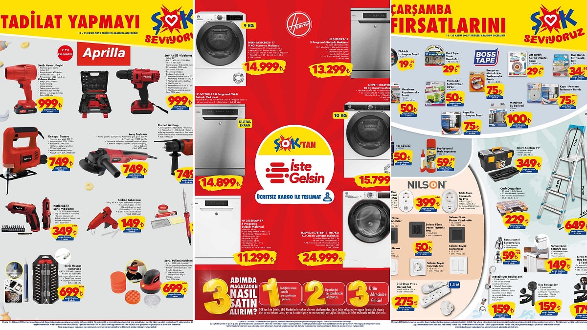 ŞOK&apos;a Yapı Market Ürünleri Geliyor! 19 Kasım 2025 ŞOK Aktüel Ürünler Kataloğu