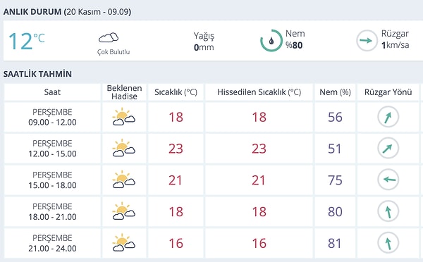 Bursa'da puslu bir hava gözlemleniyor.