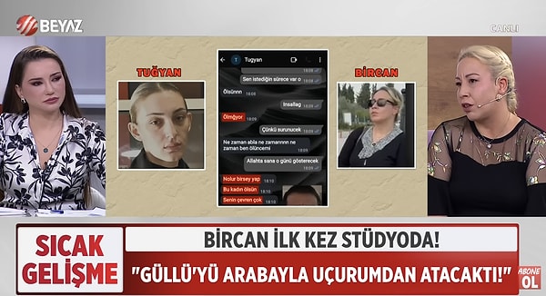Güllü’ye ve kızı Tuğyan'a yakın isimlerden olan Bircan Dülger, Beyaz TV'de  yayınlanan Esra Ezmeci ile Yeni Baştan programında söyledikleriyle adeta ortalığı karıştırdı.