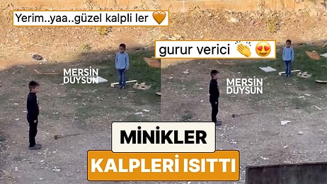 Mersin'de AFAD'ın İkaz Sirenini Yanlış Anlayan İki Çocuk Saygı Duruşunda Bulundu